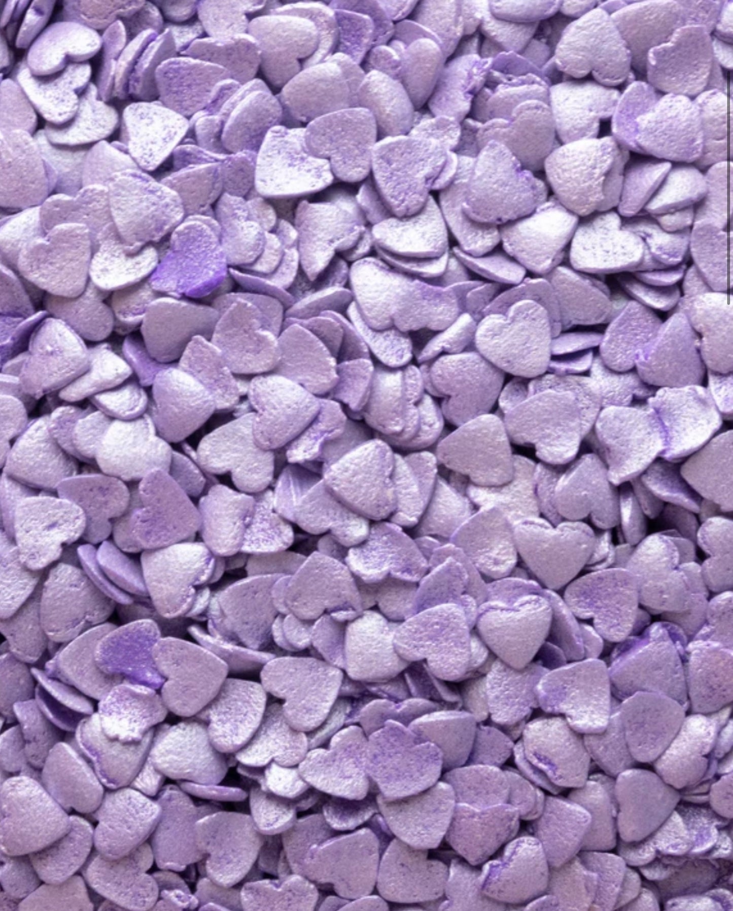 Purple Pearlized Heart Confetti