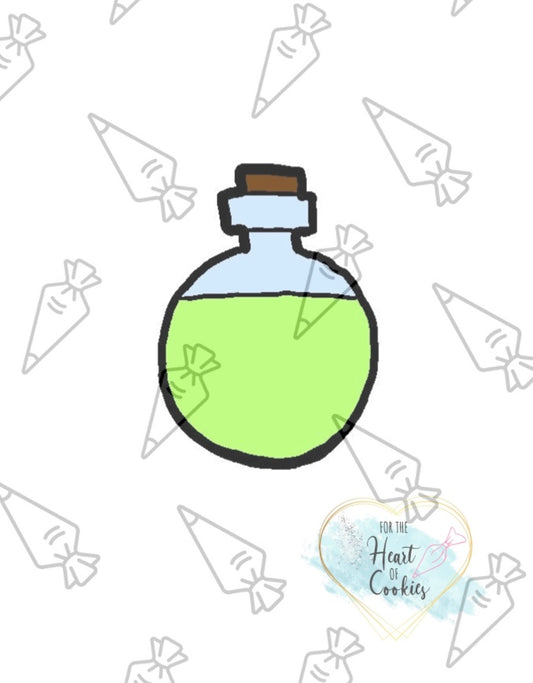 Green potion bottle