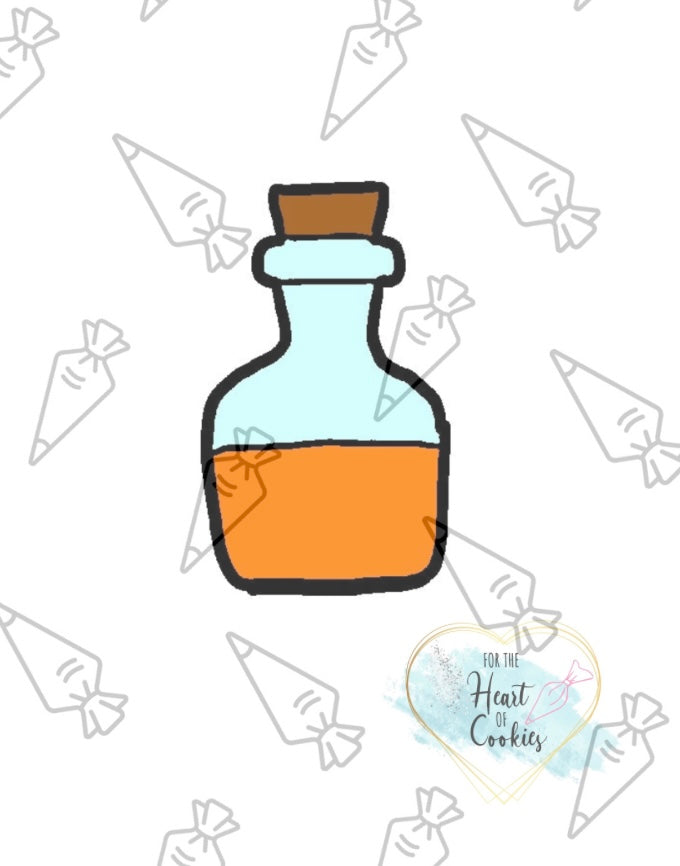 Orange potion bottle