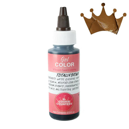 Cookie Countess Gel Food Color 2oz. -Totally Brown